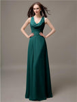 Shoulder Strap A-line Floor-Length Bridesmaid Dresses