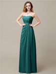 Elegant A-line Chiffon Sweetheart Floor-Length Bridesmaid Dresses