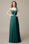 Pretty A-line Chiffon One-Shoulder Floor-Length Bridesmaid Dresses