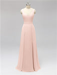 Fashion A-line V-neck Chiffon Bridesmaid Dresses