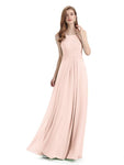 A-line Chiffon Floor-Length Long Bridesmaid Dresses