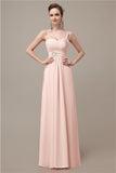 Sweatheart A-line Chiffon One Shoulder Floor-Length Long Bridesmaid Dresses