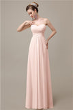 A-line Chiffon Sweatheart Floor-Length Beach Bridesmaid Dresses