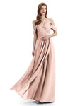 Charming Off-The-Shoulder Sweethert Floor Lenght Bridesmaid Dresses