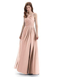 Charming Halter Side Slit Floor Lenght Bridesmaid Dresses