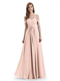 A-line Off-The-Shoulder Sweetheart Floor Length Bridesmaid Dresses