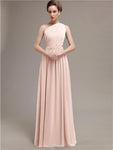 Simple One-shoulder Chiffon Long Bridesmaid Dresses