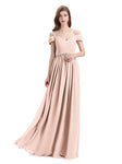 Simple A-line Chiffon Spaghetti Straps Bridesmaid Dresses