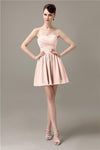 Popular Chiffon A-line Sweetheart Mini Bridesmaid Dresses