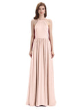 Stunning Chiffon A-line Long Cross-back Bridesmaid Dresses