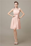 Popular One-shoulder Sweetheart Knee-Length Bridesmaid Dresses