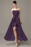 Charming A-line Chiffon Sweetheart Sexy Slit Bridesmaid Dresses