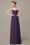 A-line Sweetheart Chiffon Floor-Length Long Bridesmaid Dresses