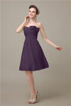 A-line Chiffon Sweetheart Knee-Length Short Bridesmaid Dresses