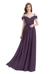 Simple A-line Chiffon Spaghetti Straps Bridesmaid Dresses