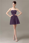 Popular Chiffon A-line Sweetheart Mini Bridesmaid Dresses