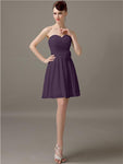 Simple Sweetheart A-Line Short Bridesmaid Dresses