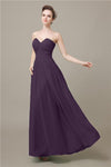 Pretty Strapless Chiffon A-line Floor-Length Bridesmaid Dresses