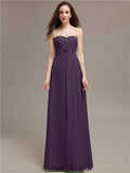 Simple Sweetheart Sleeveless A-line Floor-Length Bridesmaid Dresses