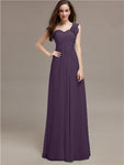 Elegant A-line One-Shoulder With Flowers Floor-Length Bridesmaid Dresses