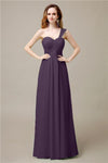 Pretty A-line Chiffon One-Shoulder Floor-Length Bridesmaid Dresses