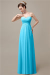 A-line Chiffon Sweatheart Floor-Length Beach Bridesmaid Dresses