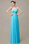 A-line Chiffon Sweetheart Floor-Length Long Bridesmaid Dresses