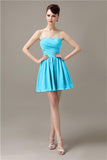 Popular Chiffon A-line Sweetheart Mini Bridesmaid Dresses