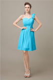 Popular One-shoulder Sweetheart Knee-Length Bridesmaid Dresses