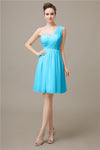 Elegant One-shoulder A-line Knee-Length Bridesmaid Dresses