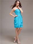 Sweetheart Short Sheath Knee length Bridesmaid Dresses