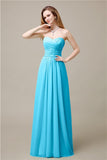 Pretty Chiffon A-line Sweetheart Floor-Length Bridesmaid Dresses