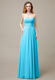 Charming A-line Sweetheart Sleeveless Floor-Length Bridesmaid Dresses