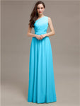 Simple One-Shoulder Sleeveless A-line Chiffon Bridesmaid Dresses