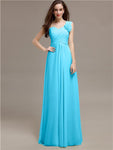 Elegant A-line One-Shoulder With Flowers Floor-Length Bridesmaid Dresses