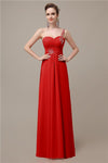 Sweatheart A-line Chiffon One Shoulder Floor-Length Long Bridesmaid Dresses