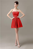 Popular Chiffon A-line Sweetheart Mini Bridesmaid Dresses