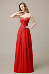 Pretty Chiffon A-line Sweetheart Floor-Length Bridesmaid Dresses