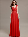 A-line One-Shoulder With Flowers Floor-Length Bridesmaid Dresses