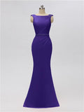 Sleeveless Mermaid Bateau Floor Length Bridesmaid Dresses