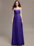 Simple Sweetheart Sleeveless A-line Floor-Length Bridesmaid Dresses