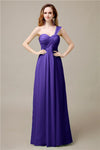 Pretty A-line Chiffon One-Shoulder Floor-Length Bridesmaid Dresses