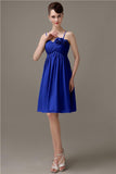 Spaghetti Straps A-line Sweetheart Chiffon Bridesmaid Dresses