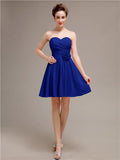 Sweetheart A-Line Short Chiffon Bridesmaid Dresses