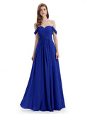 A-line Off-The-Shoulder Sweetheart Floor Length Bridesmaid Dresses