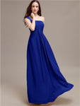 A-line One-shoulder Long Chiffon Bridesmaid Dresses