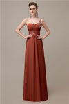 Sweatheart A-line Chiffon One Shoulder Floor-Length Long Bridesmaid Dresses