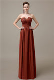 Sweetheart Simple A-line Floor-Length Chiffon Bridesmaid Dresses