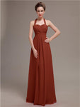 Elegant Sweetheart Halter Long Bridesmaid Dresses