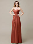 Elegant A-line Chiffon Sweetheart Floor-Length Bridesmaid Dresses